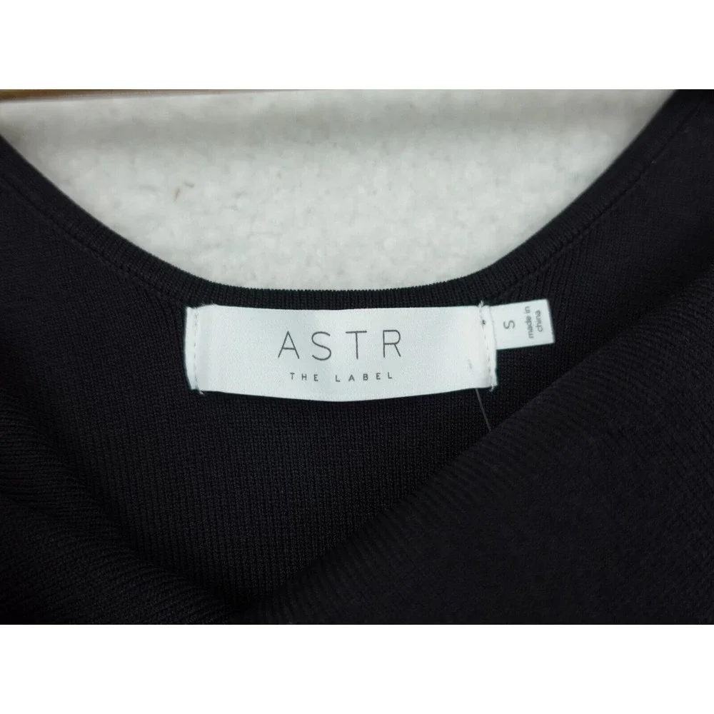 Astr Black Sheer Puff Sleeve Bodysuit